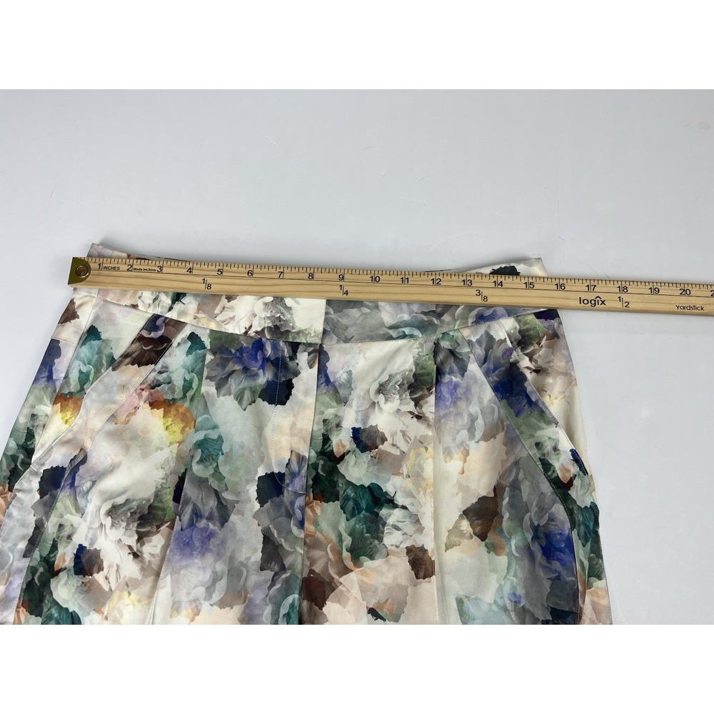 Rebecca Taylor "Enchanted Garden" Floral Print Pants Sz 8 - Picture 3 of 9